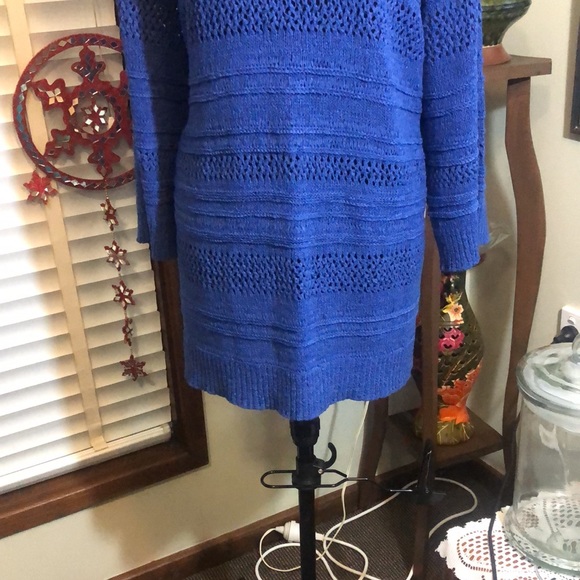 BeMe royal blue long knitted sweater - Picture 3 of 4